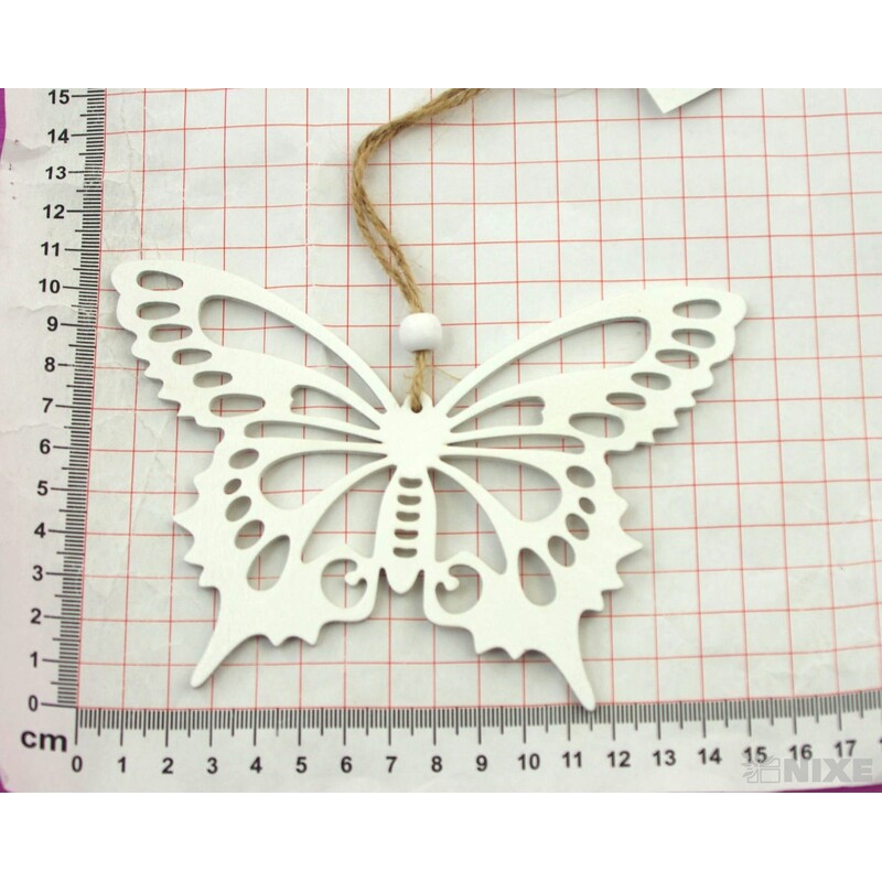 ZÁVĚS D MOTÝL 15x10cm 2ks*BÍLÁ