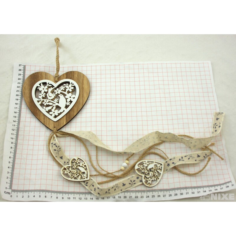 ZÁVĚS D SRDCE 14cm*MIX BAREV