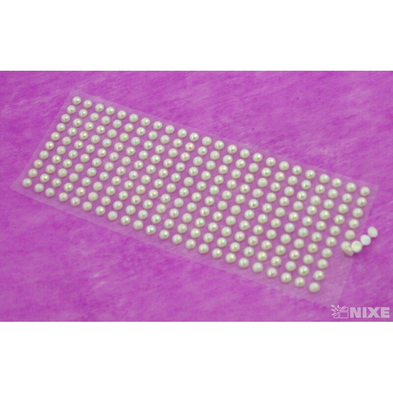 PERLIČKY NALEPOVACÍ 8mm 240ks*PERLEŤOVÁ