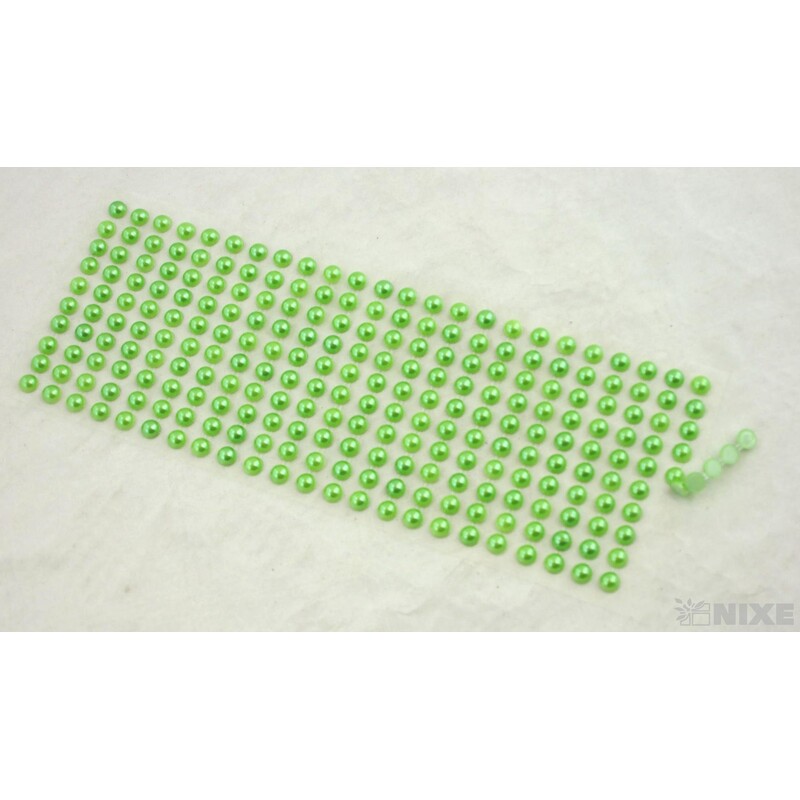 PERLIČKY NALEPOVACÍ 8mm 240ks*ZELENÁ SV.