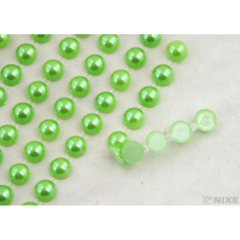 PERLIČKY NALEPOVACÍ 8mm 240ks*ZELENÁ SV.