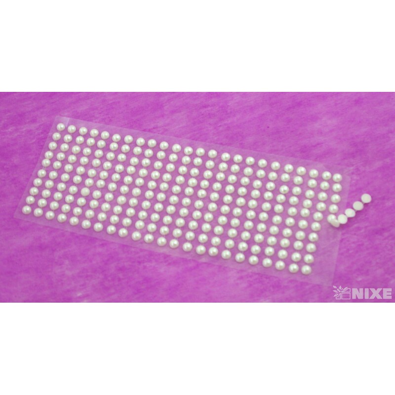 PERLIČKY NALEPOVACÍ 8mm 240ks*BÍLÁ