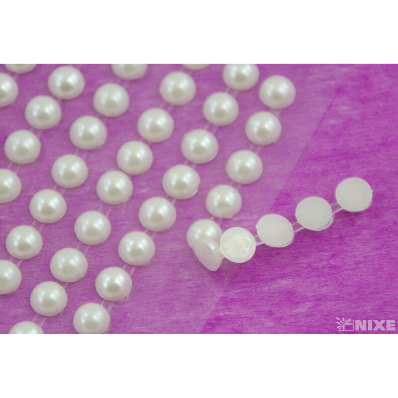 PERLIČKY NALEPOVACÍ 8mm 240ks*BÍLÁ