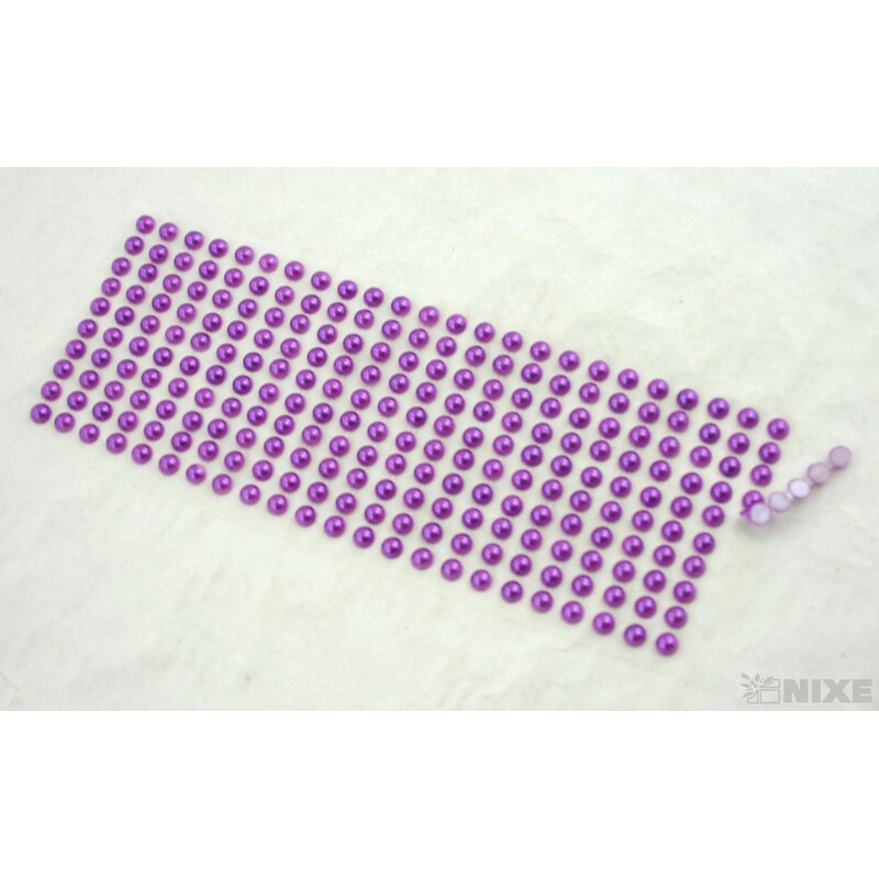 PERLIČKY NALEPOVACÍ 8mm 240ks*FIALOVÁ