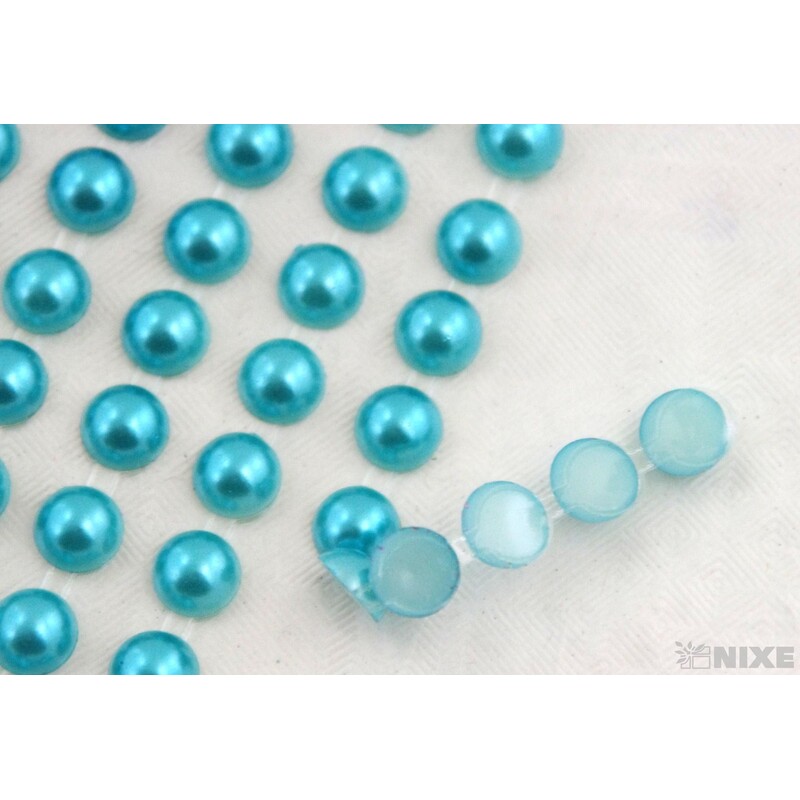 PERLIČKY NALEPOVACÍ 8mm 240ks*MODRÁ SV.