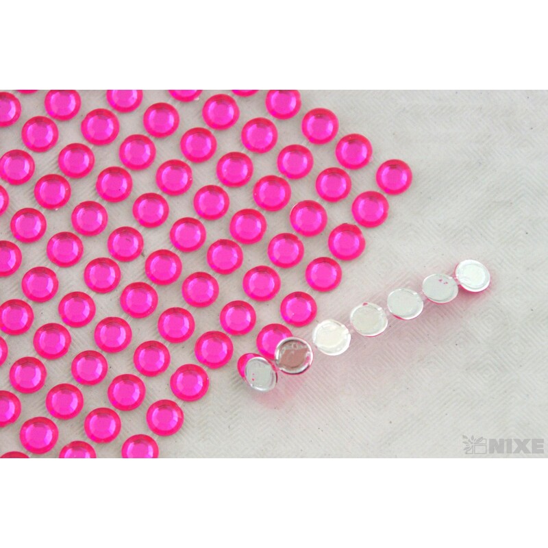 PERLIČKY NALEPOVACÍ 6mm 504ks*RŮŽOVÁ TM.