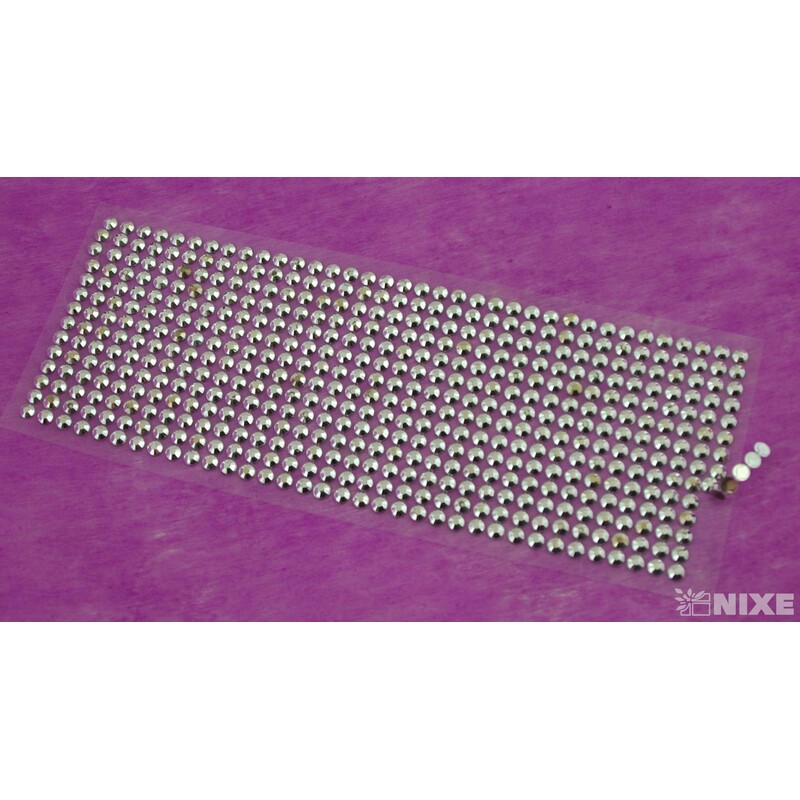 PERLIČKY NALEPOVACÍ 6mm 504ks*STŘÍBRNÁ