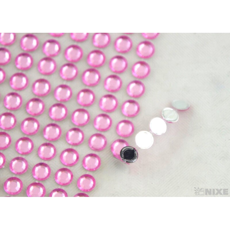 PERLIČKY NALEPOVACÍ 6mm 504ks*RŮŽOVÁ