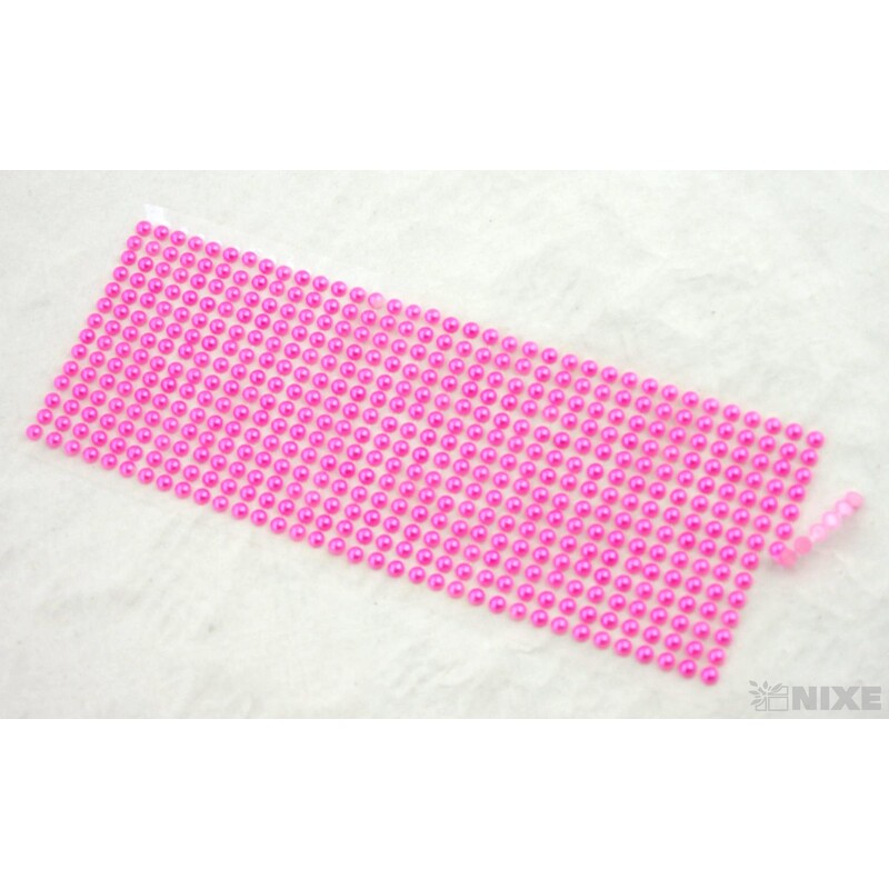 PERLIČKY NALEPOVACÍ 6mm 504ks*RŮŽOVÁ