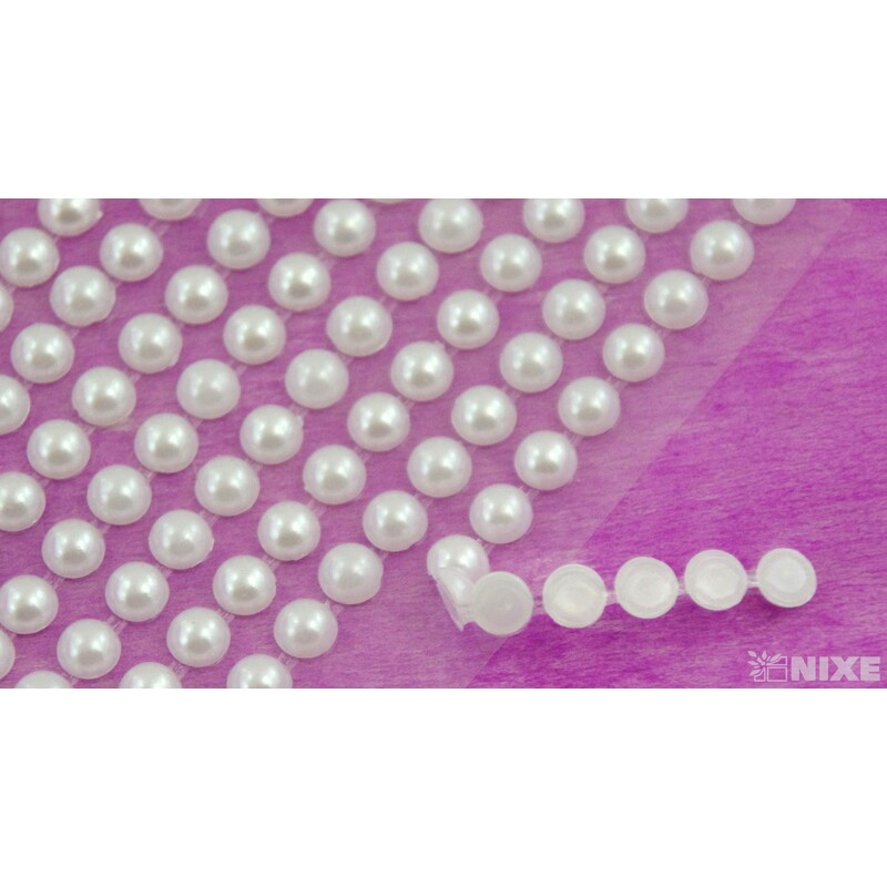 PERLIČKY NALEPOVACÍ 6mm 504ks*BÍLÁ