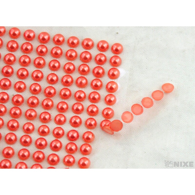 PERLIČKY NALEPOVACÍ 6mm 504ks*ORANŽOVÁ