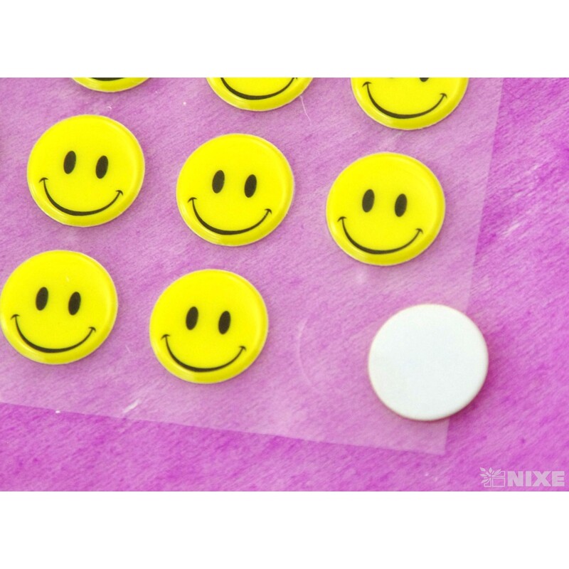 SMAJLÍK NALEPOVACÍ 1,4cm 45ks*ŽLUTÁ