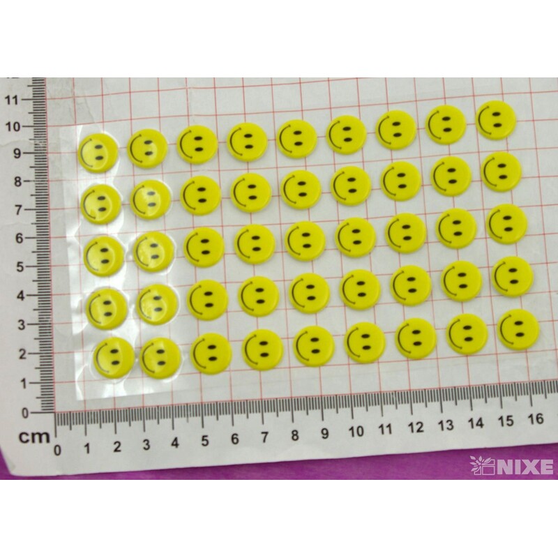 SMAJLÍK NALEPOVACÍ 1,4cm 45ks*ŽLUTÁ