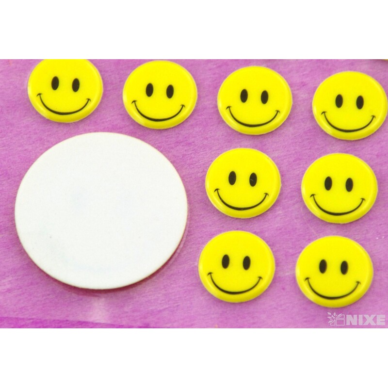 SMAJLÍK NALEPOVACÍ 1,5-3cm 36ks*ŽLUTÁ