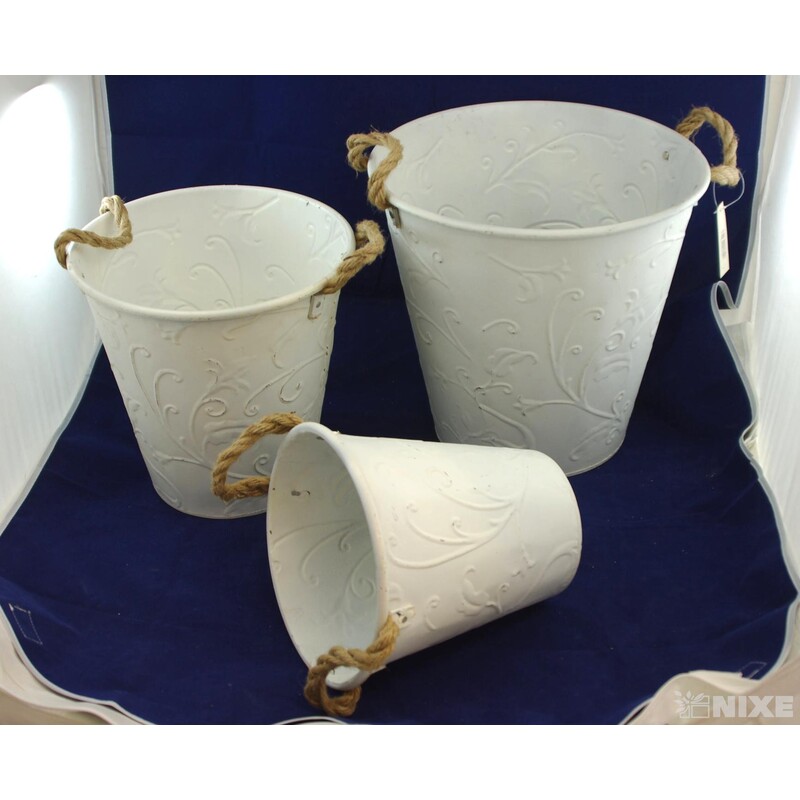 PLECHOVÝ OBAL KRUH 30x30cm 25x24 21x20*BÍLÁ