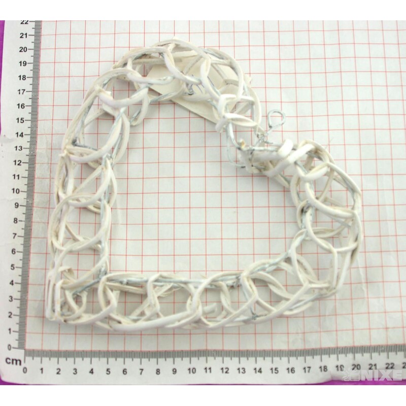 SRDCE RATTAN 20cm*BÍLÁ