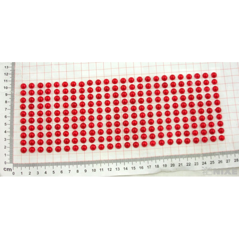 PERLIČKY NALEPOVACÍ 8mm 240ks*ČERVENÁ