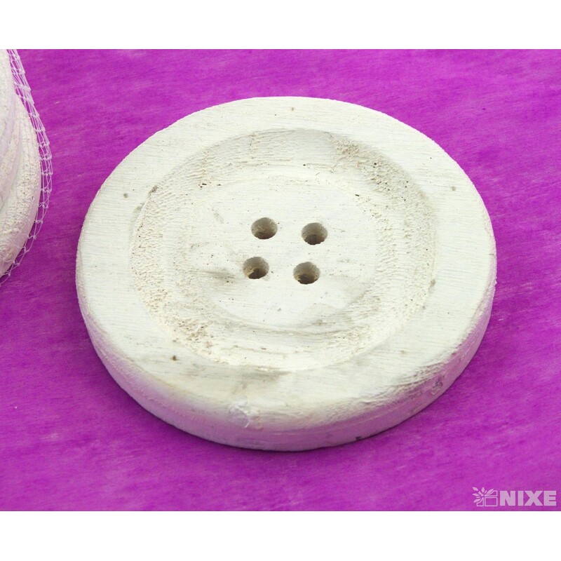 KNOFLÍK DŘEVO 15cm 4ks*BÍLÁ