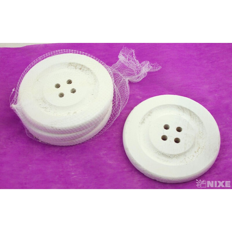 KNOFLÍK DŘEVO 20cm 4ks*BÍLÁ