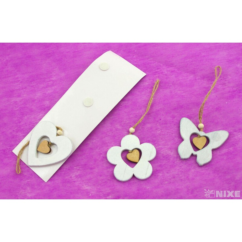 ZÁVĚS DŘEVO MIX 6cm 3ks*