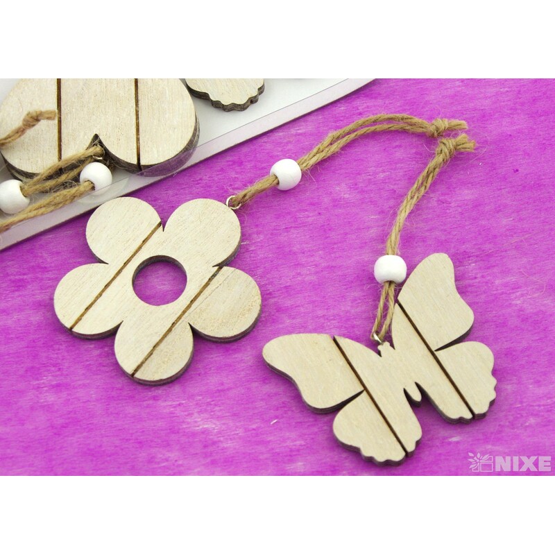 ZÁVĚS DŘEVO MIX 6cm 6ks*