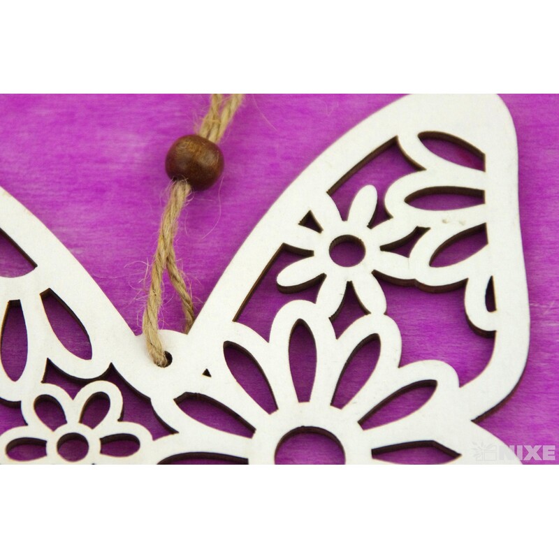 ZÁVĚS D MOTÝL 12x13cm 2ks*BÍLÁ