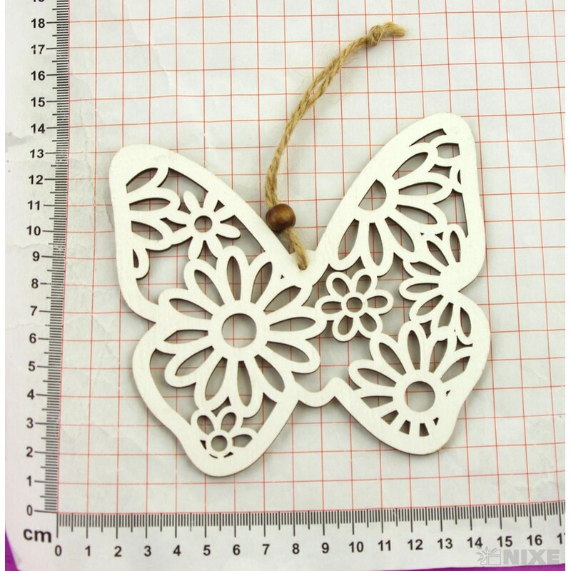 ZÁVĚS D MOTÝL 12x13cm 2ks*BÍLÁ