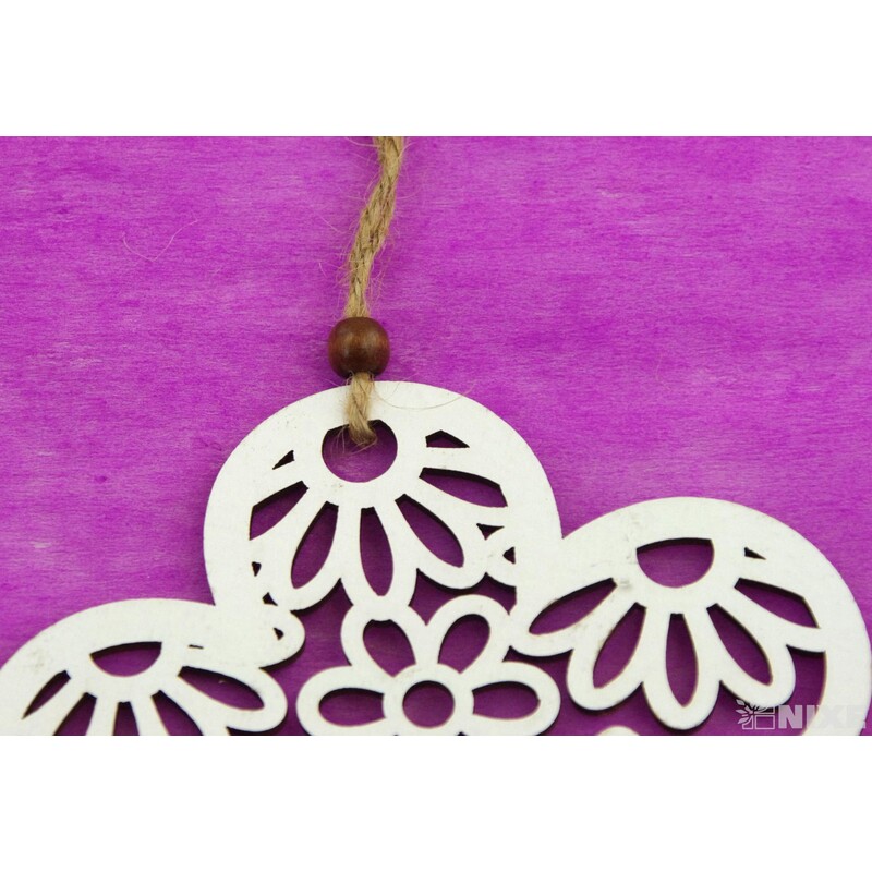 ZÁVĚS D KVÍTEK 13cm 2ks*BÍLÁ