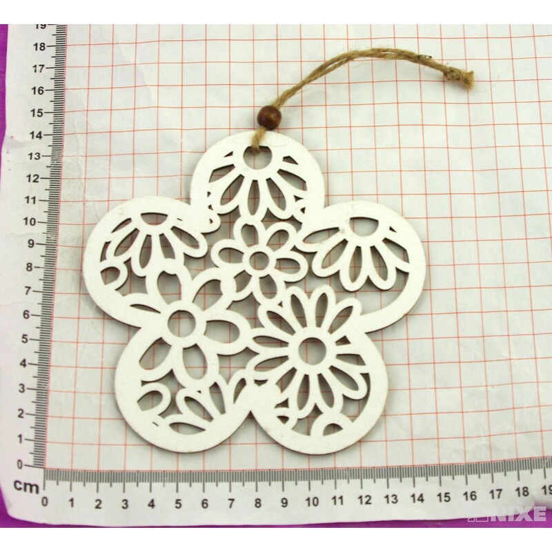 ZÁVĚS D KVÍTEK 13cm 2ks*BÍLÁ