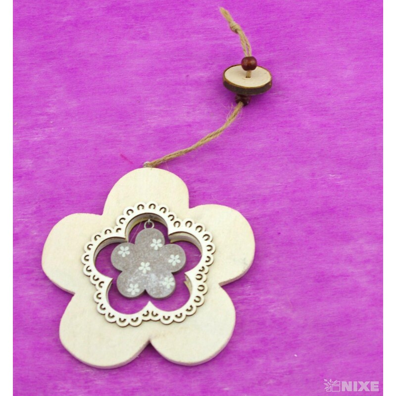 ZÁVĚS DŘEVO MIX 13cm*