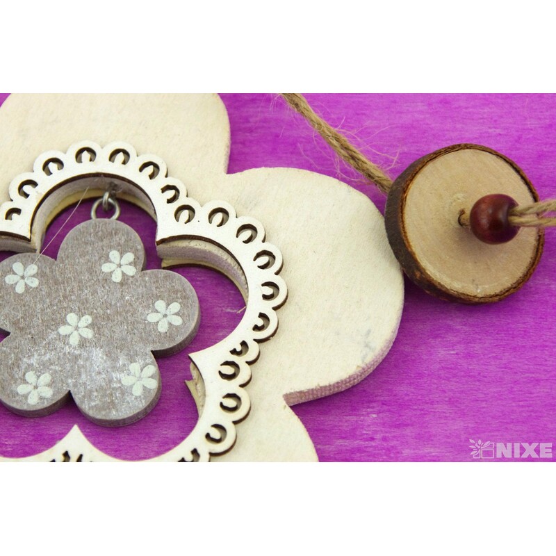 ZÁVĚS DŘEVO MIX 13cm*