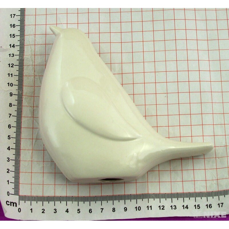 PTÁČEK KERAMIKA 14x13cm*BÍLÁ