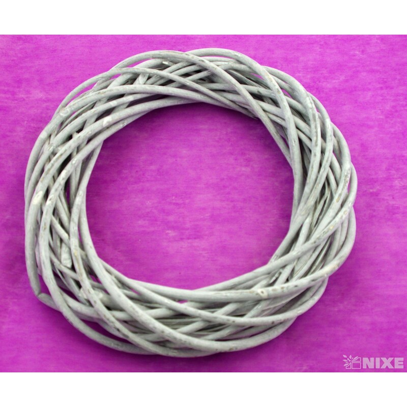 VĚNEC PROUTĚNÝ 35cm*ŠEDÁ