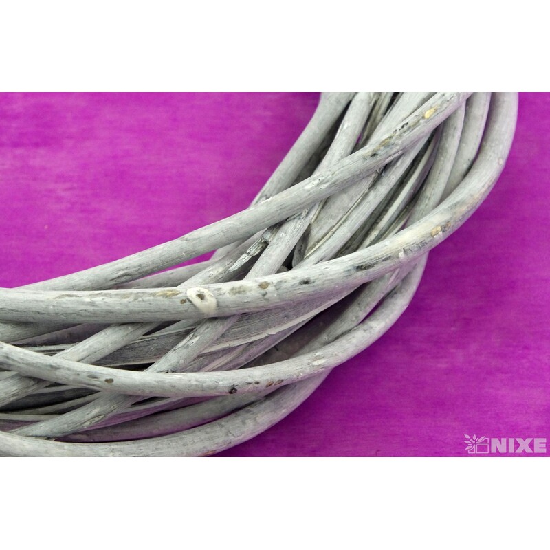 VĚNEC PROUTĚNÝ 35cm*ŠEDÁ