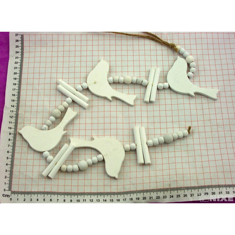 GIRLANDA PTÁČEK 69cm*BÍLÁ