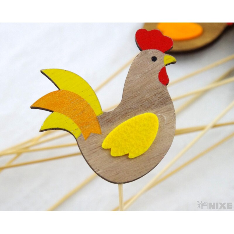 ZÁPICH KOHOUT 8x28cm 10ks*MIX BAREV