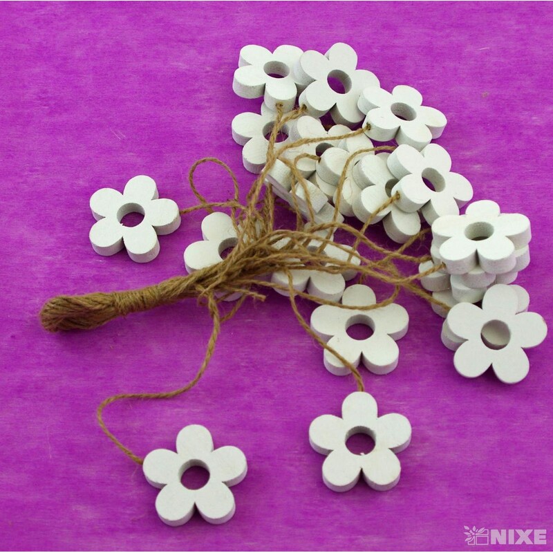 KVÍTEK NA PROVÁZKU 4cm 20ks*BÍLÁ