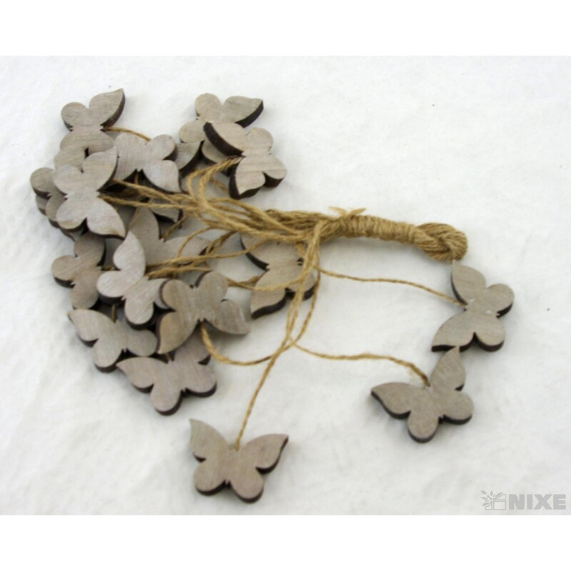 MOTÝL NA PROVÁZKU 4cm 20ks*PŘÍRODNÍ