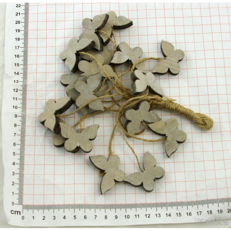 MOTÝL NA PROVÁZKU 4cm 20ks*PŘÍRODNÍ