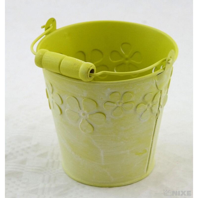 PLECHOVÝ KBELÍK 11x11cm*MIX BAREV