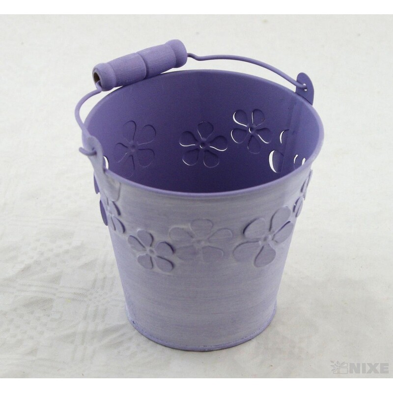 PLECHOVÝ KBELÍK 11x11cm*MIX BAREV