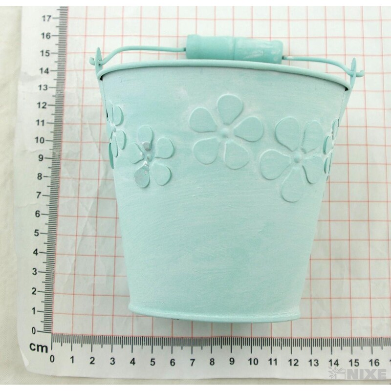 PLECHOVÝ KBELÍK 11x11cm*MIX BAREV