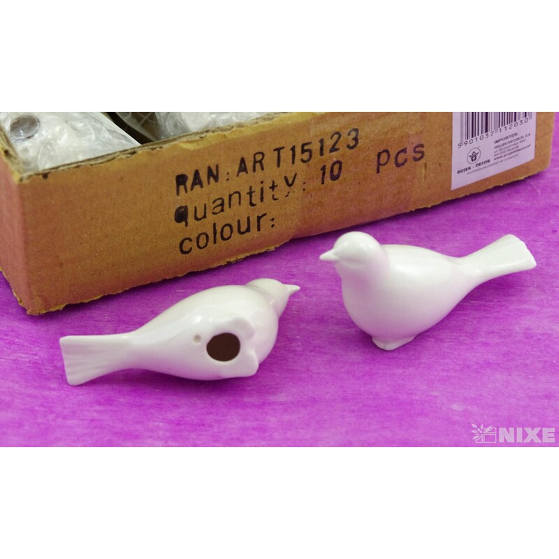 PTÁČEK KERAMIKA 7x5cm*BÍLÁ