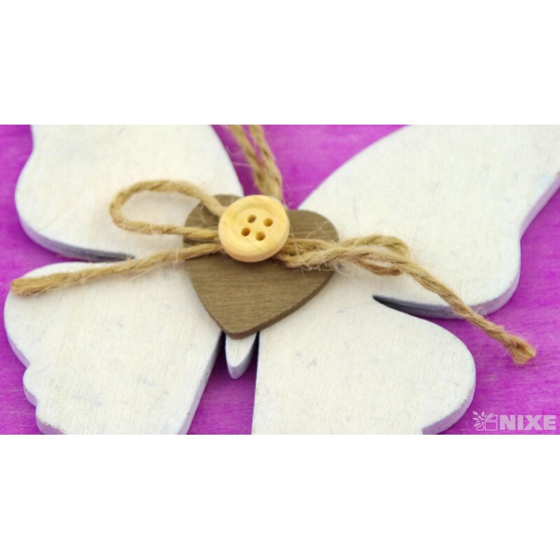 ZÁVĚS D MOTÝL 6ks 8x10cm*BÍLÁ