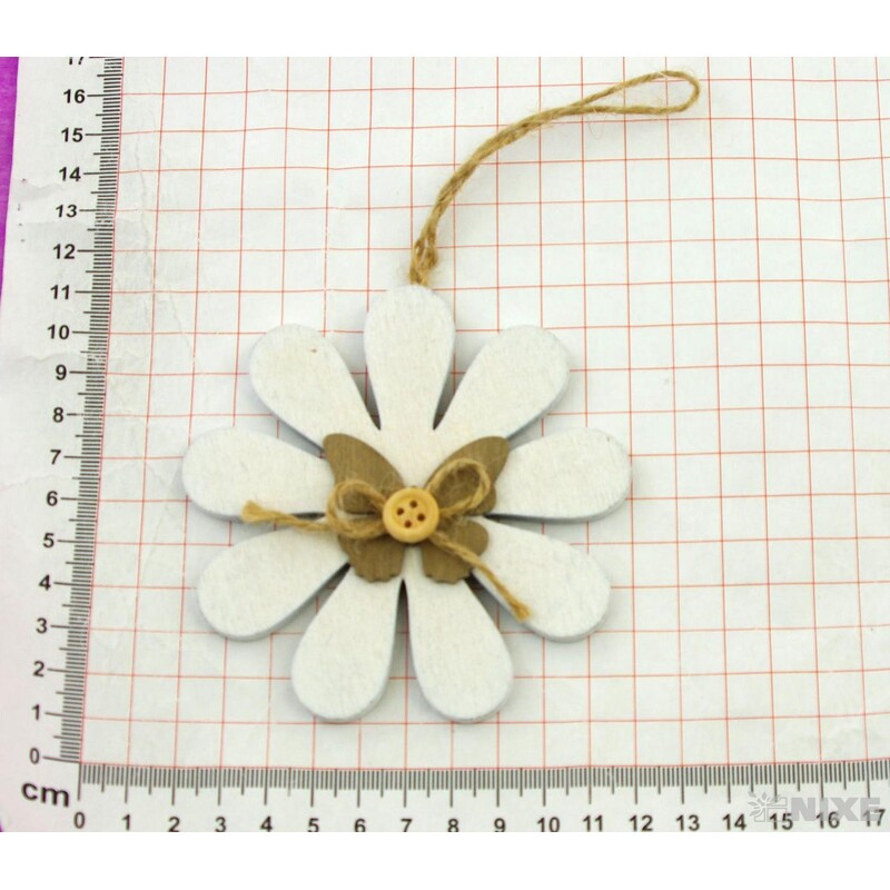 ZÁVĚS D KVÍTEK 6ks 10cm*BÍLÁ