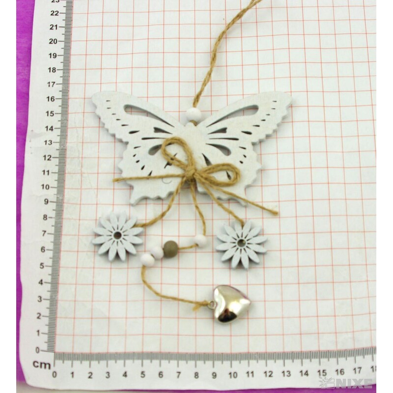 ZÁVĚS D MOTÝL 8x12cm*BÍLÁ