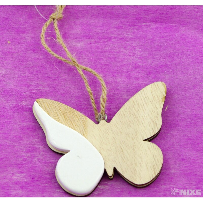 ZÁVĚS D MOTÝL 8x6cm*BÍLÁ