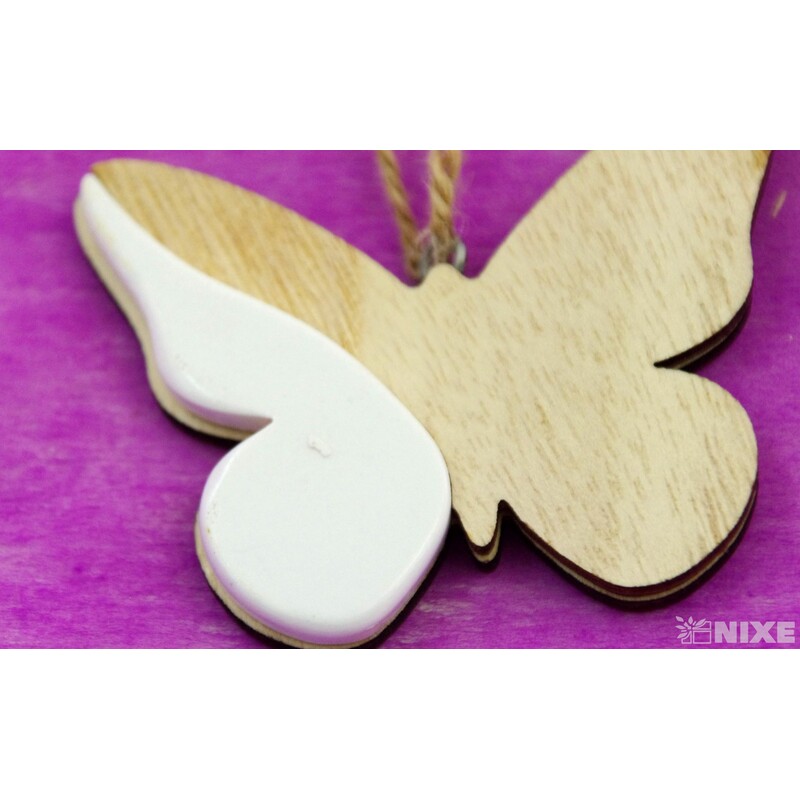 ZÁVĚS D MOTÝL 8x6cm*BÍLÁ