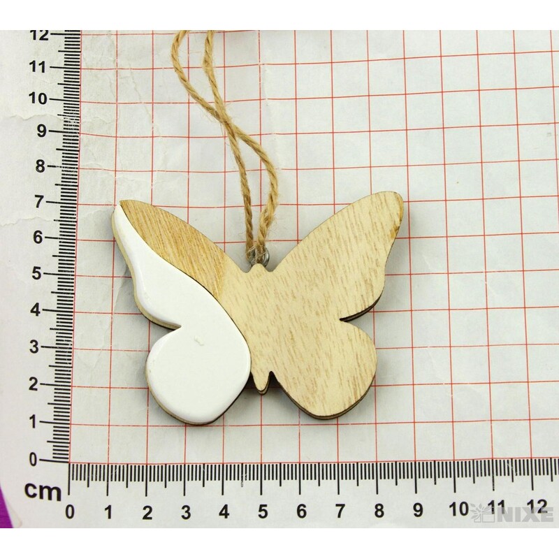 ZÁVĚS D MOTÝL 8x6cm*BÍLÁ