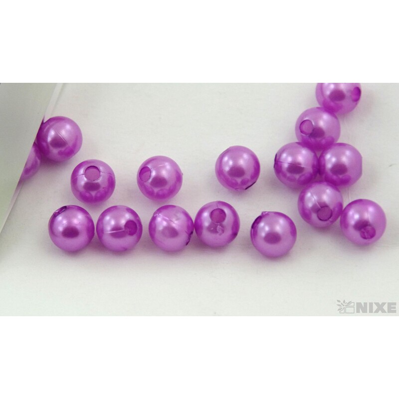 KORÁLKY 8mm cca 208ks*FIALOVÁ